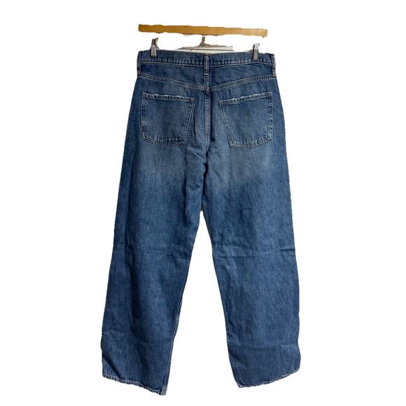 GAP Teen Low Stride Blue Denim Jeans Size 18 Wide Straight Leg High Rise NWT - Picture 6 of 8